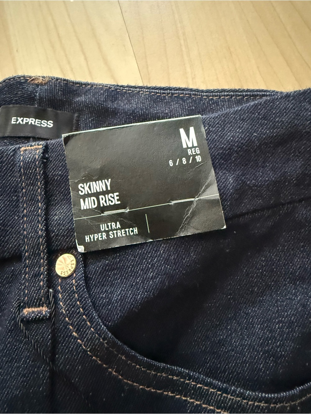 Express Skinny Jeans in Deep Indigo - Women's - Picture 2 of 2